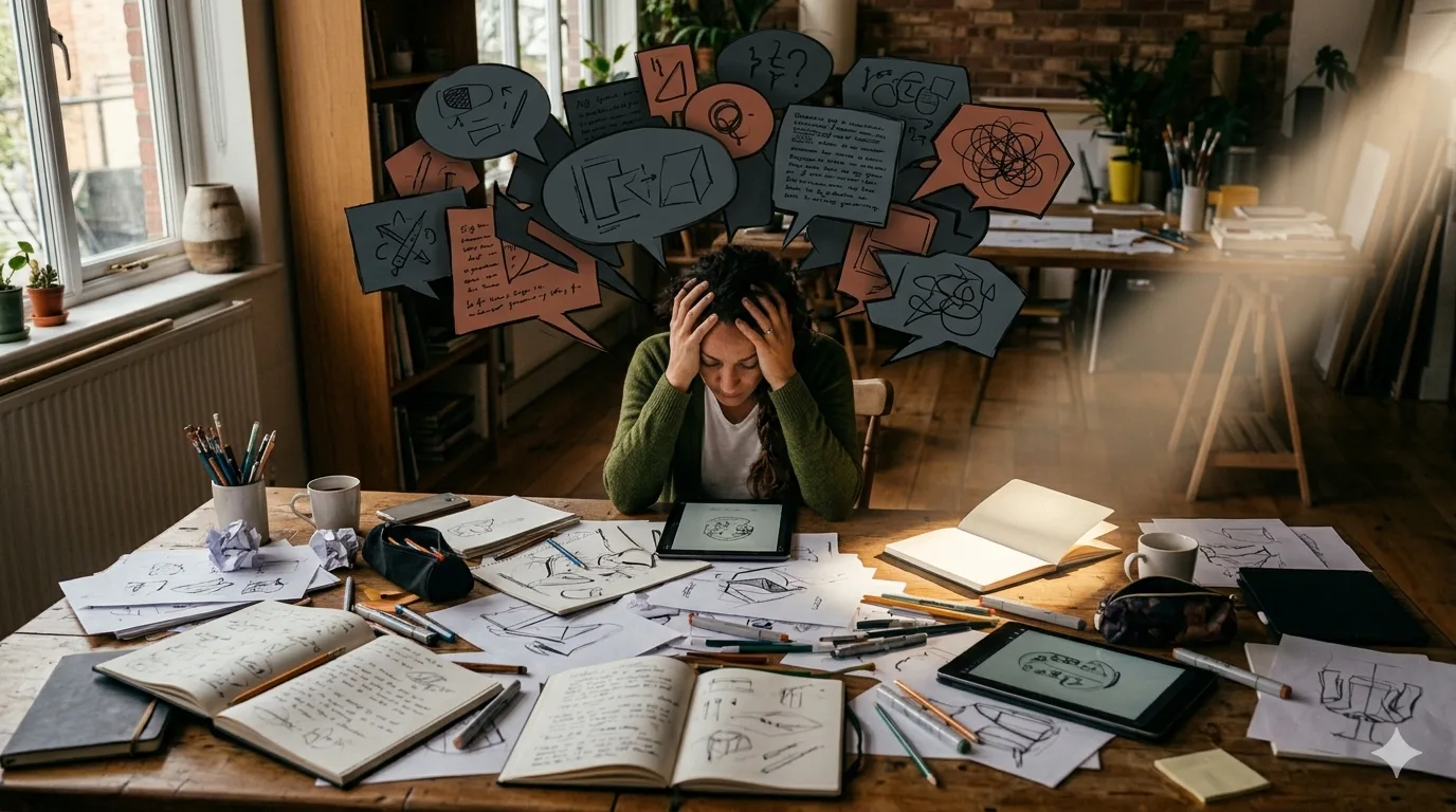 Burnout durch Kreativität? Warum zu viele Ideen dich ausbrennen lassen – und wie du es vermeidest 1 Burnout durch Kreativität? Warum zu viele Ideen dich ausbrennen lassen – und wie du es vermeidest